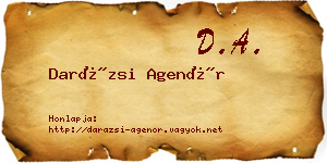 Darázsi Agenór névjegykártya